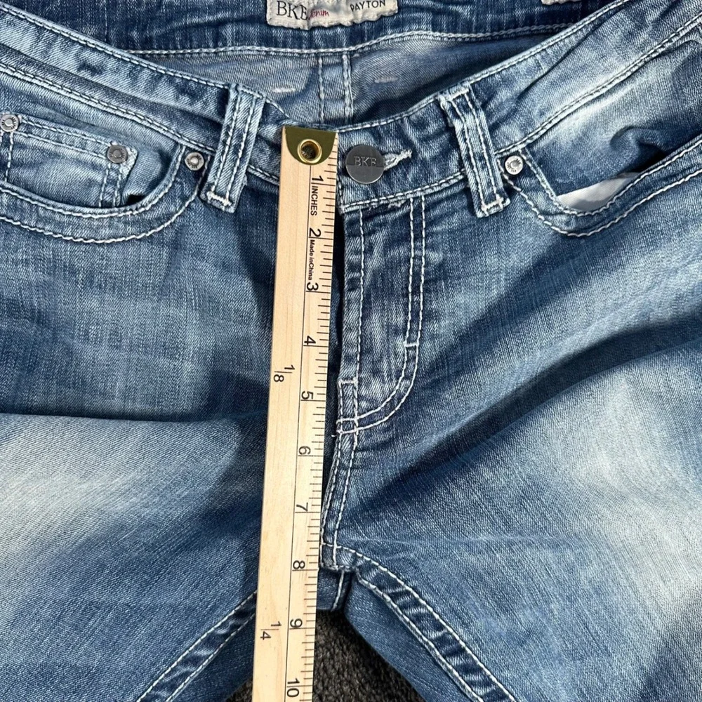 BKE Payton Bootcut Jeans Womens 28 Blue Good Medium Wash Contrast Stitch